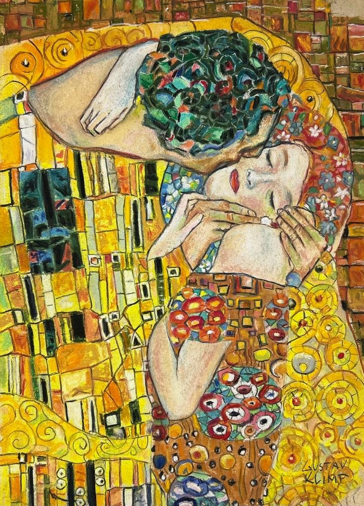 Gustav Klimt (Drawing on Paper Painting) Style of (1 of 4)