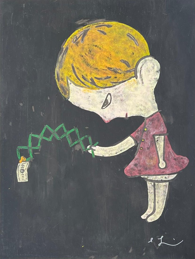 Yoshitomo Nara (Drawing on Paper Painting) Style of (1 of 4)