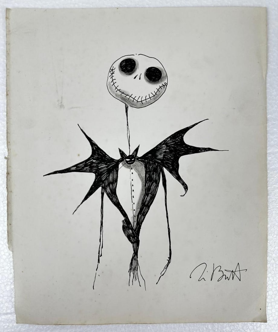 Tim Burton (Drawing on Paper Painting) Style of (1 of 3)