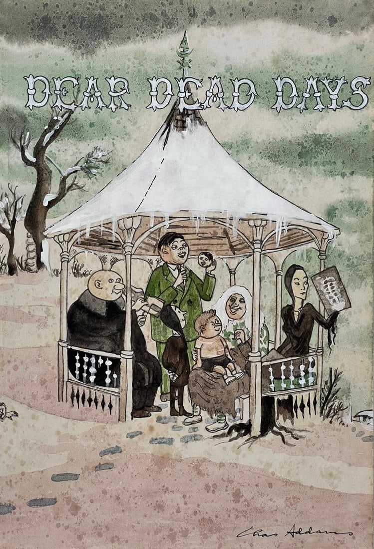 Charles Addams American (Drawing on Paper Painting) Style of (1 of 4)