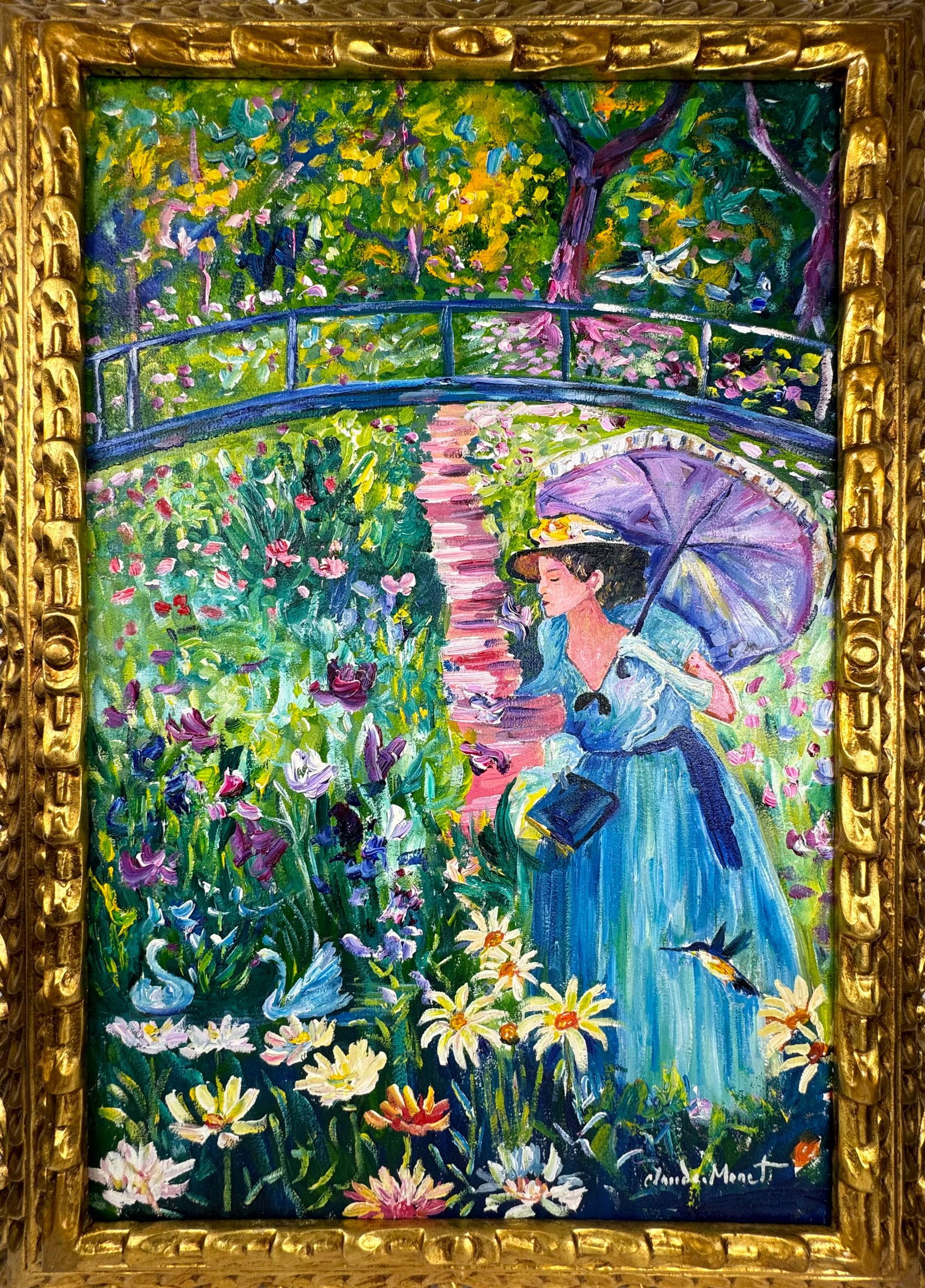 Claude Monet French (Oil on canvas painting) Style of (1 of 4)