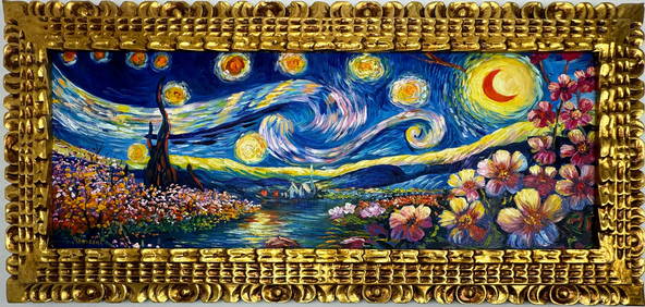 Vincent Van Gogh (Oil on canvas painting) Style of (1 of 4)