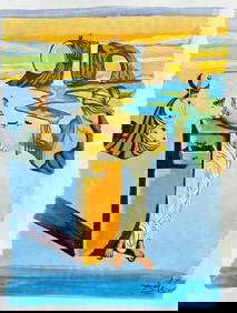Salvador Dali Spanish (Drawing on Paper Painting) Style of (1 of 4)