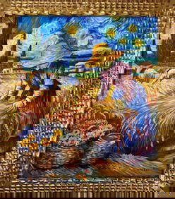 Vincent Van Gogh (Oil on canvas painting) Style of (1 of 4)