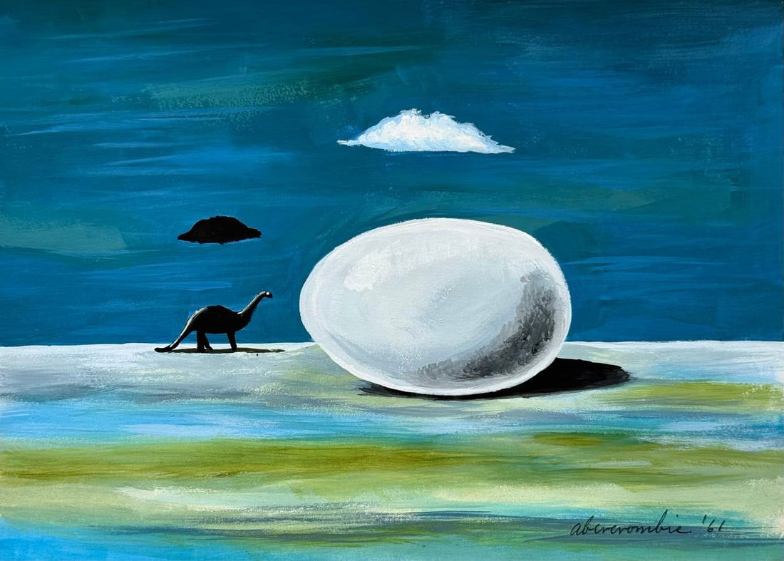 Gertrude Abercrombie (Drawing on Paper Painting) Style of: Drawing on paper 8½ x 11½ inches, rendered in the style of Gertrude Abercrombie (17 Feb 1909 - 03 Jul 1977) was an American painter based in Chicago. Called "the queen of the bohemian ar