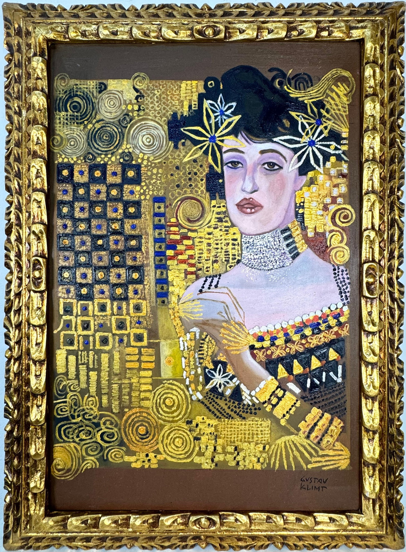 Gustav Klimt Austrian (Oil on canvas painting) Style of (1 of 4)