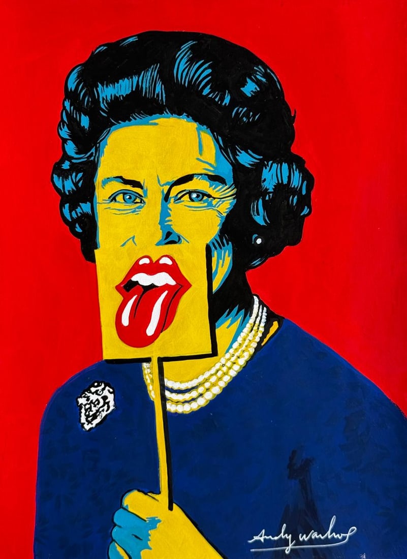 Andy Warhol (Drawing on Paper Painting) Style of (1 of 4)