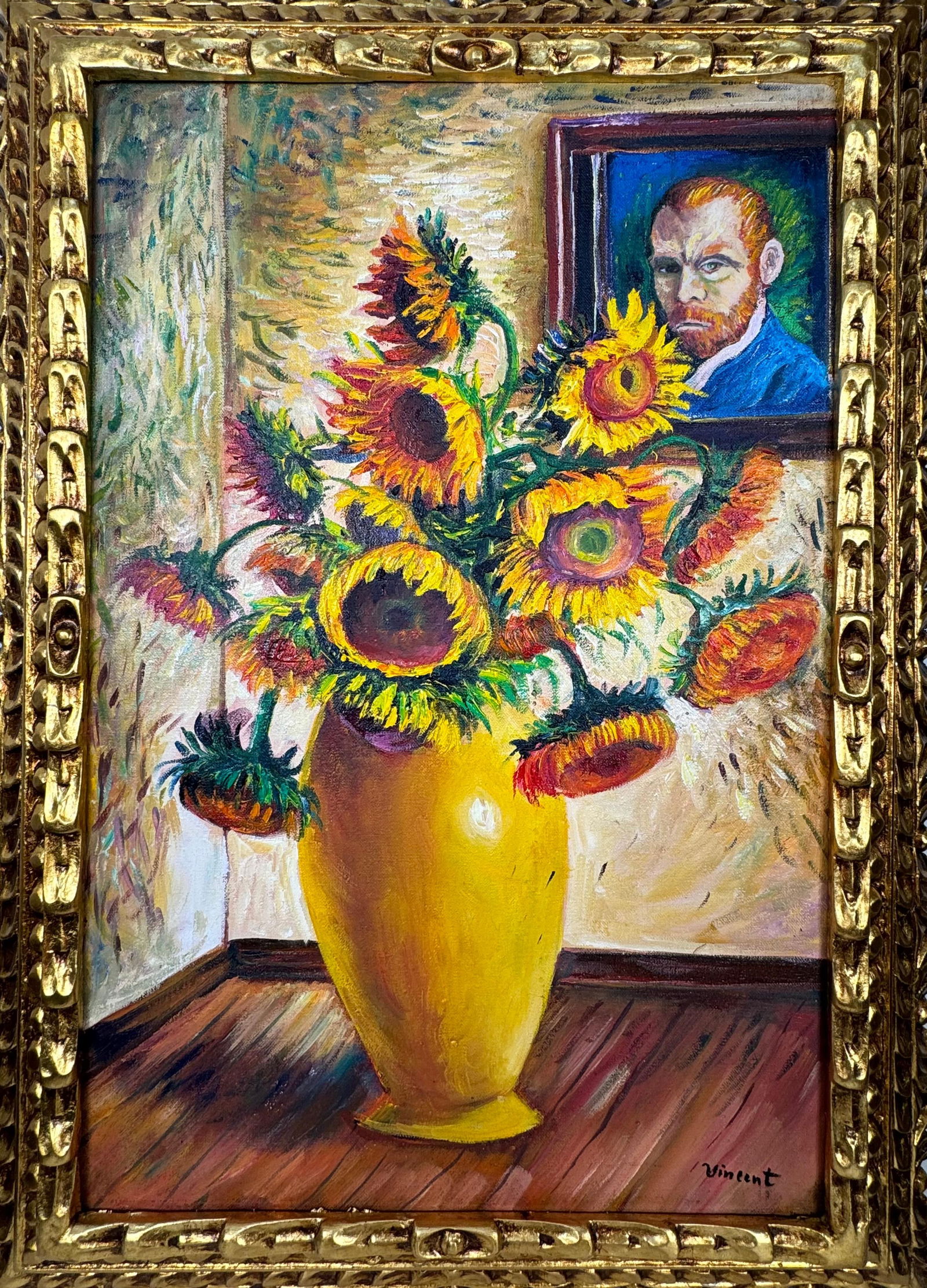 Vincent Van Gogh (Oil on canvas painting) Style of (1 of 4)
