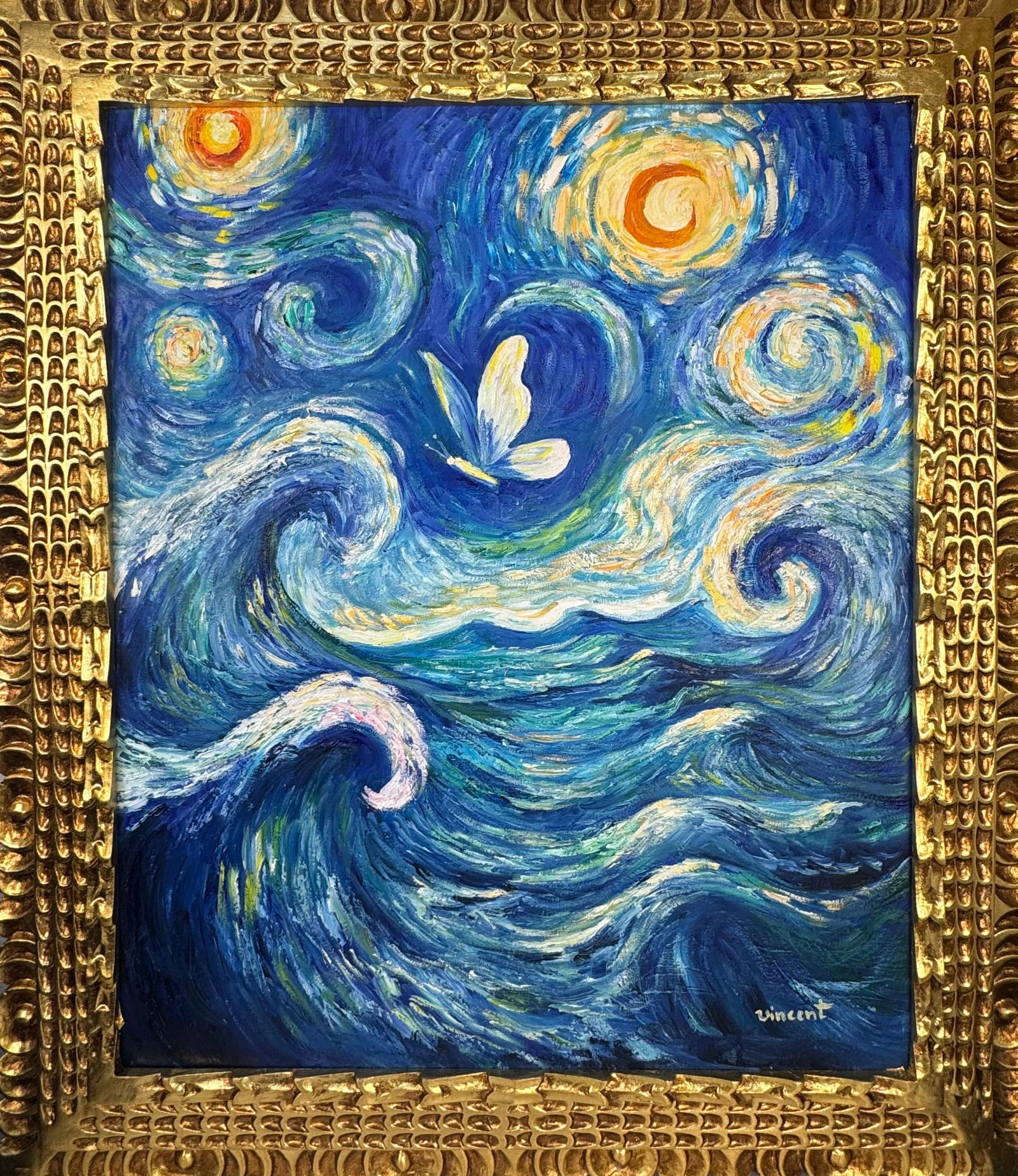 Vincent Van Gogh (Oil on canvas painting) Style of (1 of 4)
