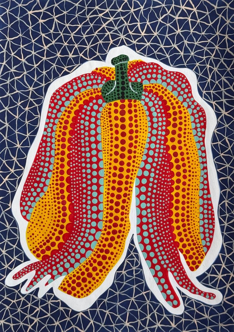 Yayoi Kusama (Drawing on Paper Painting) Style of (1 of 3)