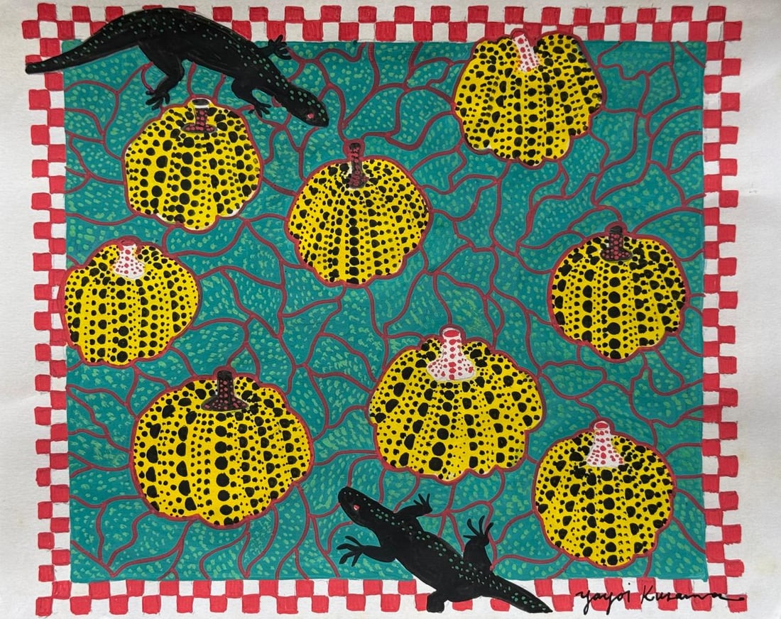 Yayoi Kusama (Drawing on Paper Painting) Style of (1 of 4)