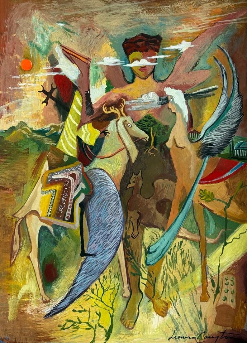 Leonora Carrington (Drawing on Paper Painting) Style of (1 of 4)