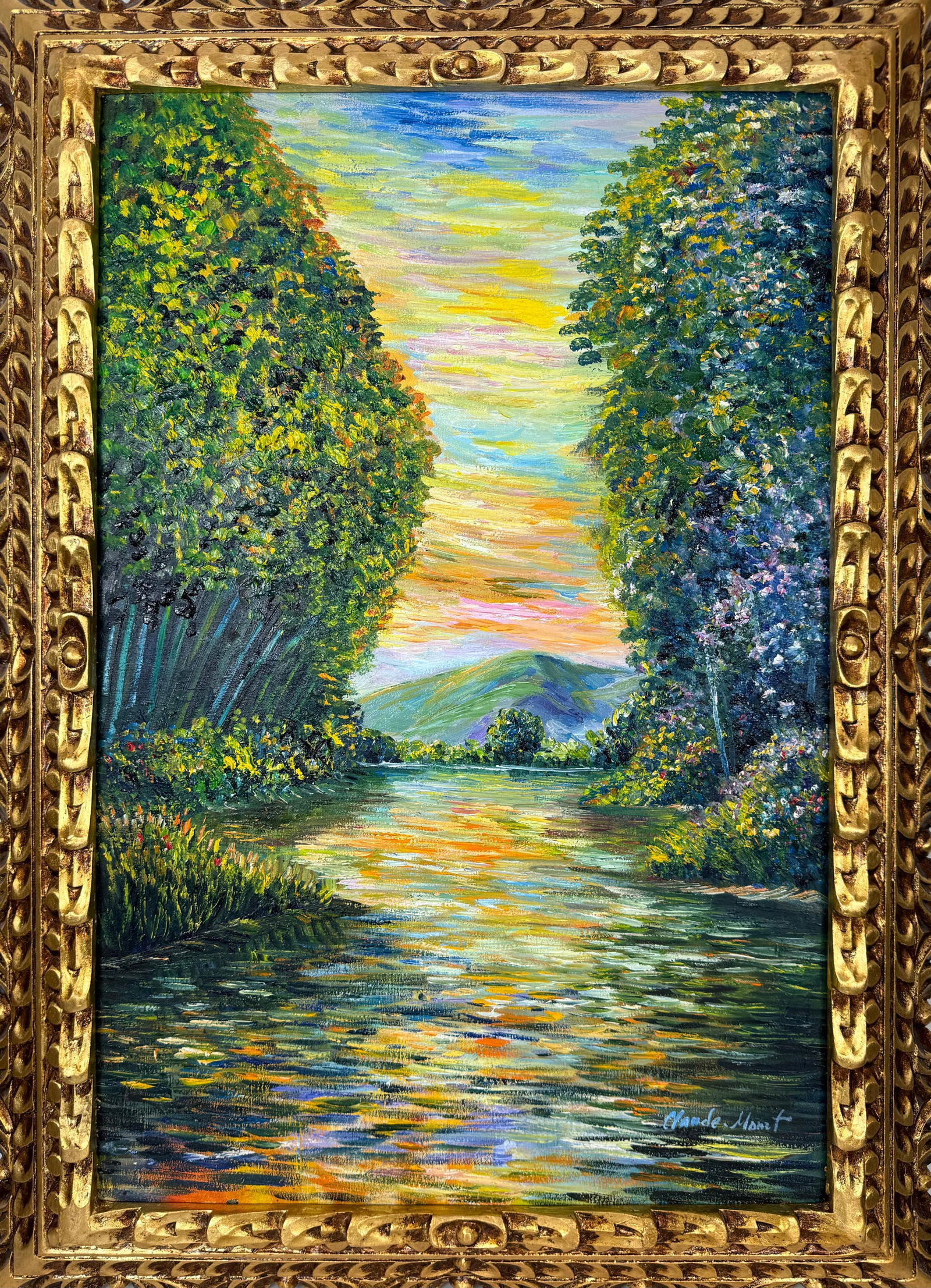 Claude Monet French (Oil on canvas painting) Style of (1 of 4)