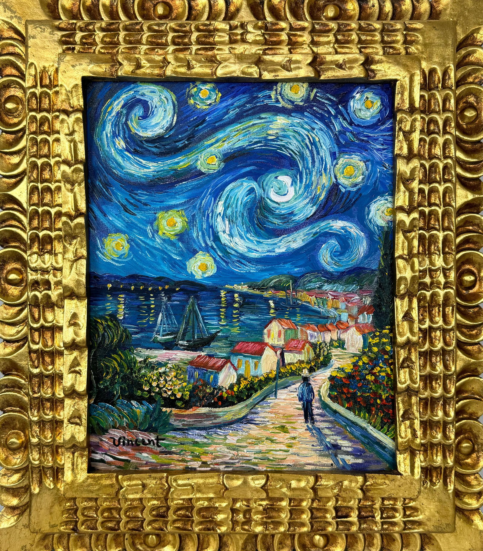 Vincent Van Gogh (Oil on canvas painting) Style of (1 of 4)