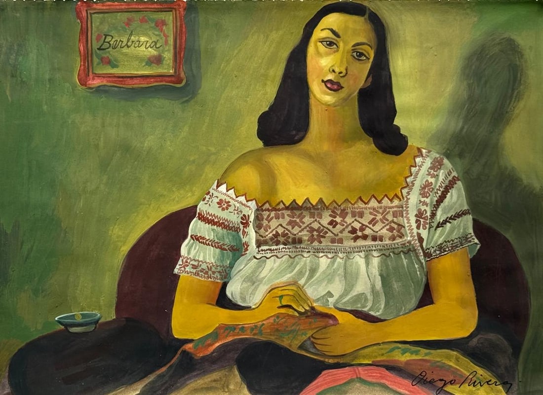 Diego Rivera (Drawing on Paper Painting) Style of (1 of 4)