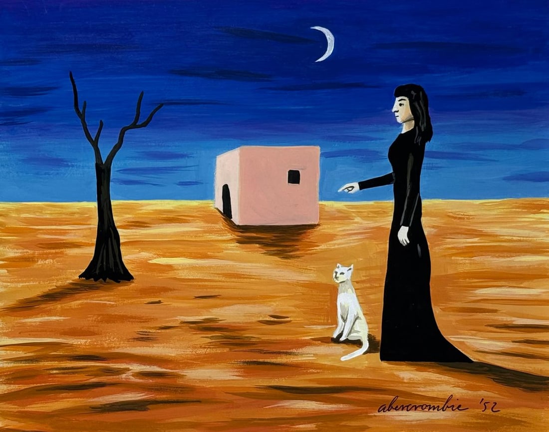 Gertrude Abercrombie (Drawing on Paper Painting) Style of (1 of 4)