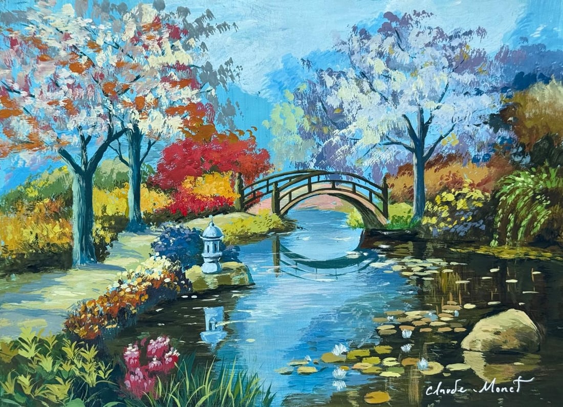 Claude Monet French (Drawing on Paper Painting) Style of (1 of 4)