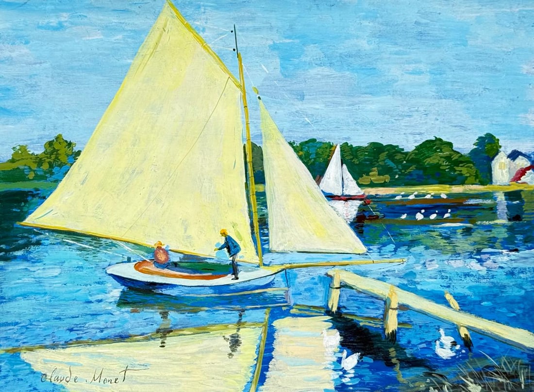 Claude Monet French (Drawing on Paper Painting) Style of (1 of 4)