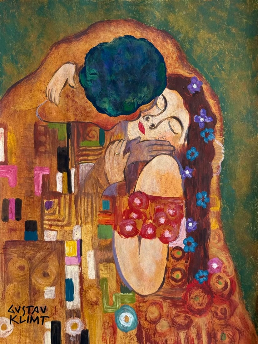 Gustav Klimt (Drawing on Paper Painting) Style of (1 of 4)