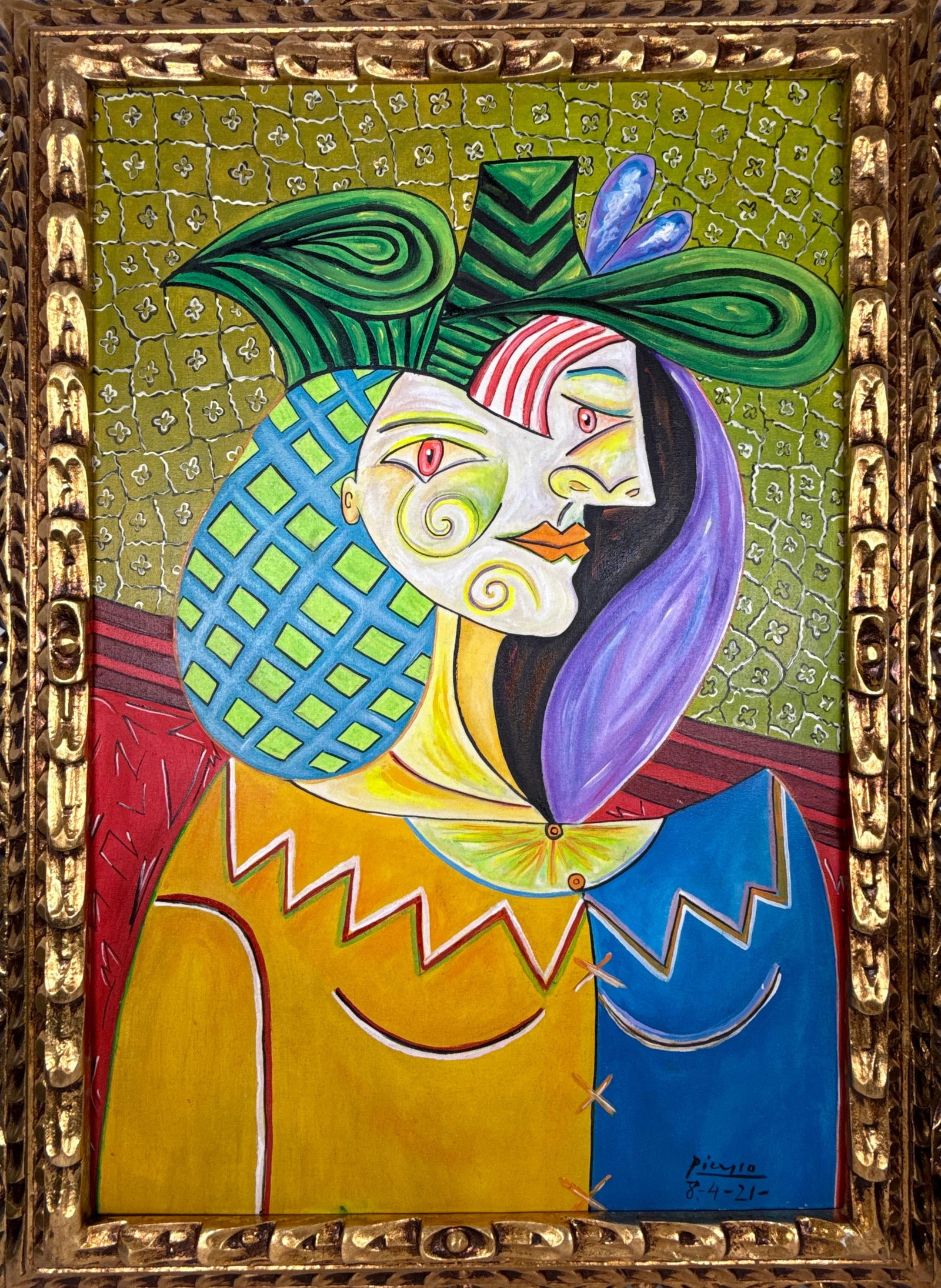 Pablo Picasso Spanish (Oil on canvas painting) Style of (1 of 4)