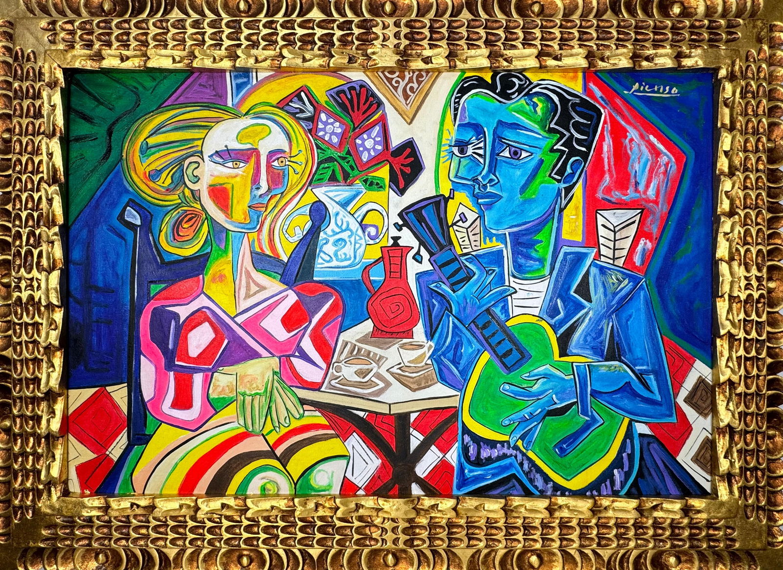 Pablo Picasso Spanish (Oil on canvas painting) Style of (1 of 4)