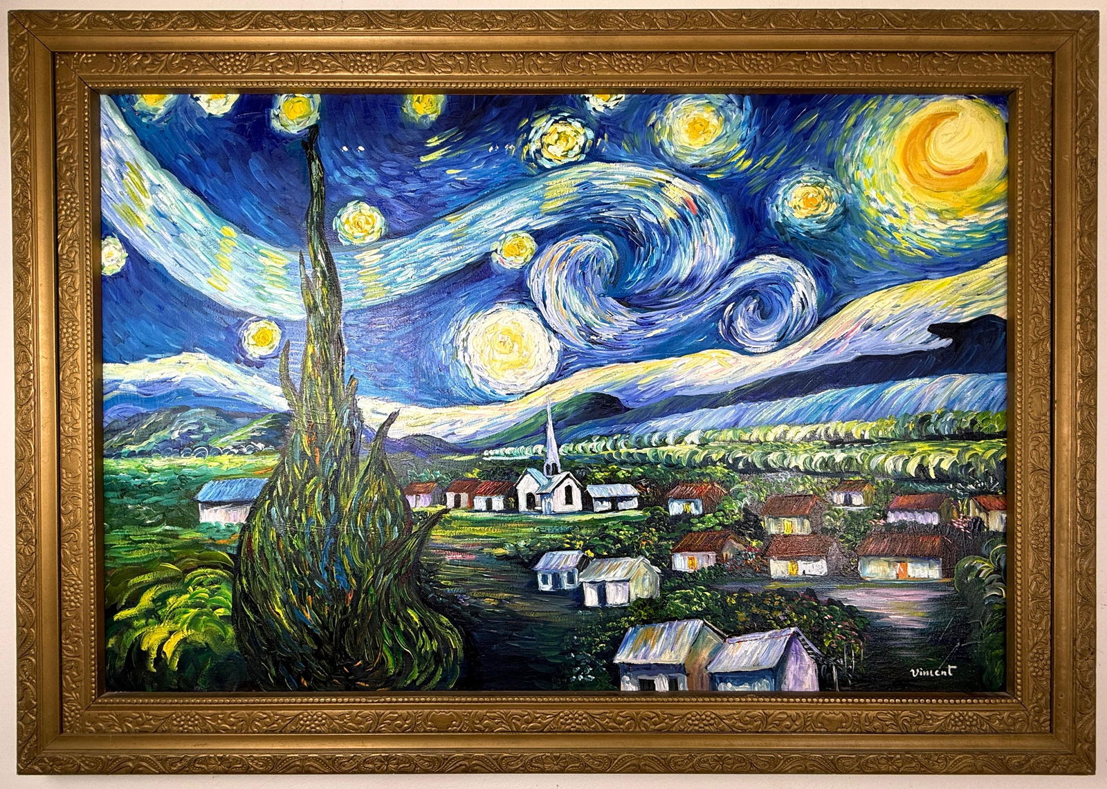 Vincent Van Gogh (Oil on canvas painting) Style of (1 of 4)