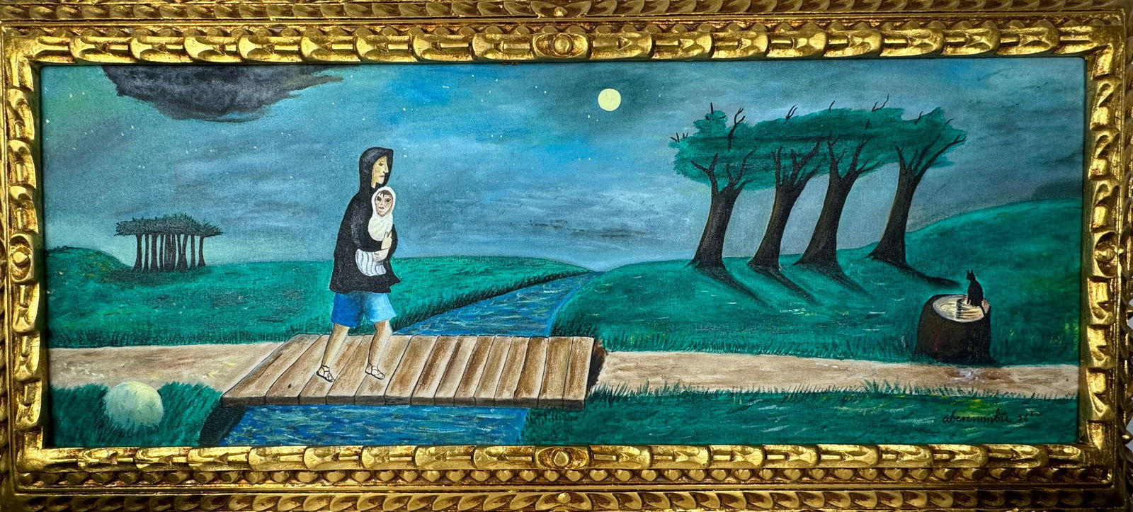 Gertrude Abercrombie (Oil on canvas painting) Style of (1 of 4)