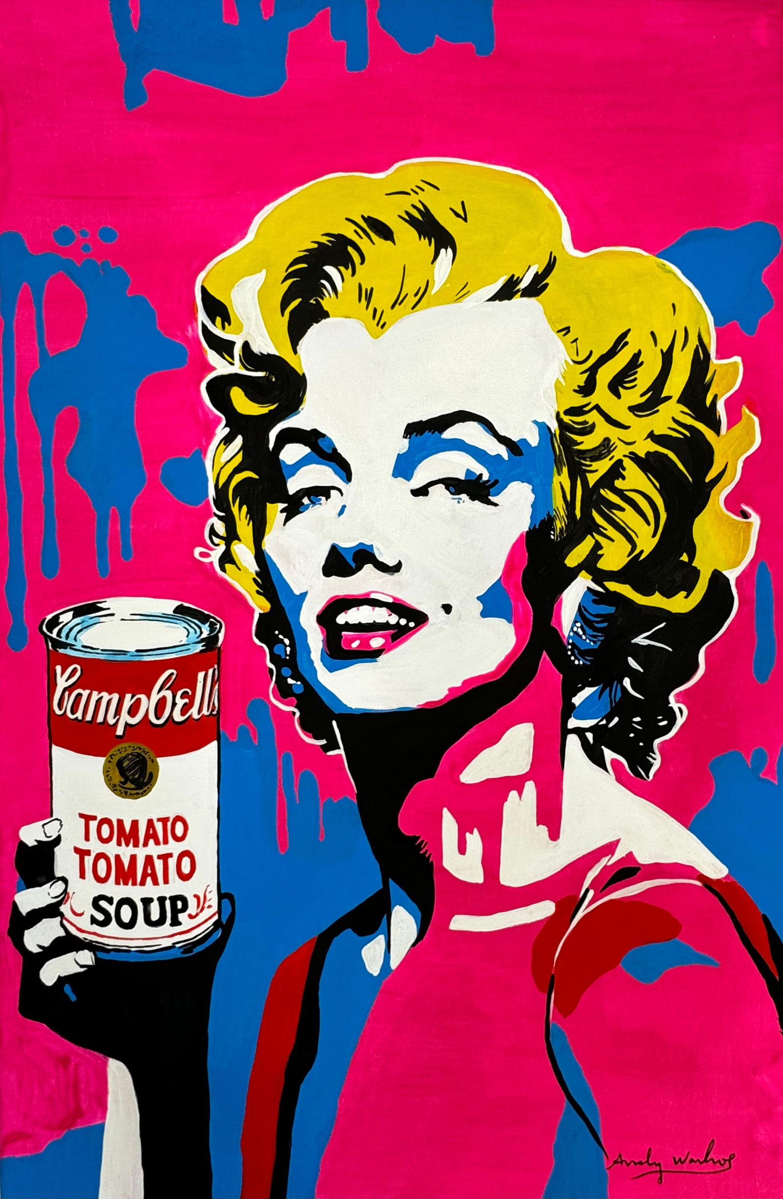 Andy Warhol (Acrylic on canvas painting) Style of (1 of 4)