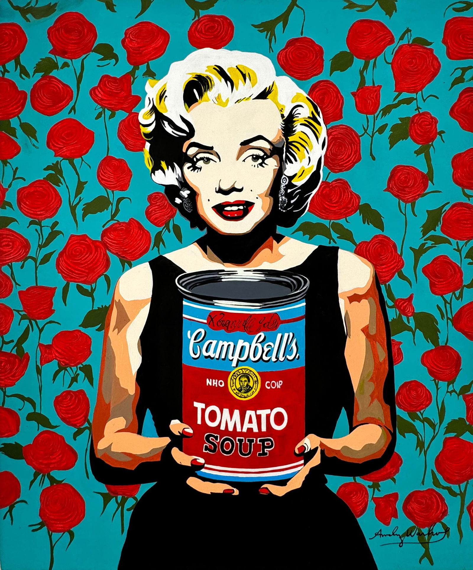 Andy Warhol (Acrylic on canvas painting) Style of (1 of 4)