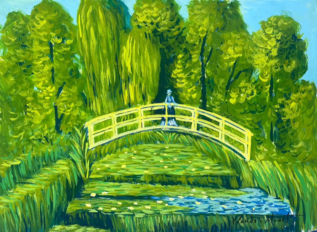 Claude Monet French (Drawing on Paper Painting) Style of (1 of 2)