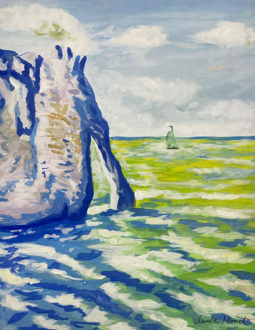 Claude Monet French (Drawing on Paper Painting) Style of (1 of 2)