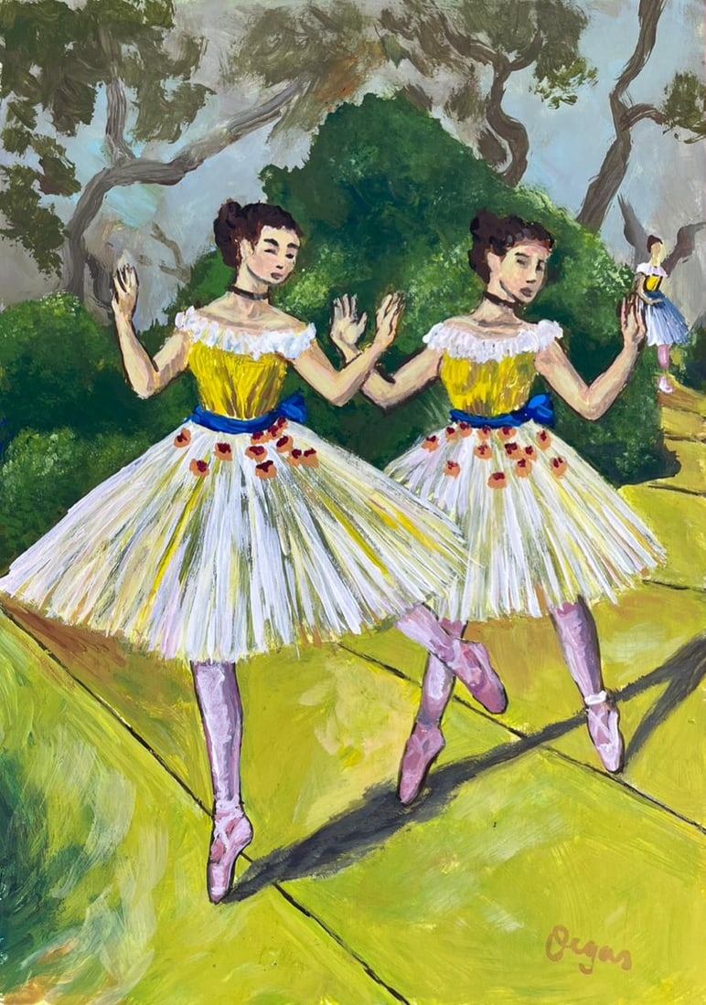 Edgar Degas (Drawing on Paper Painting) Style of (1 of 2)