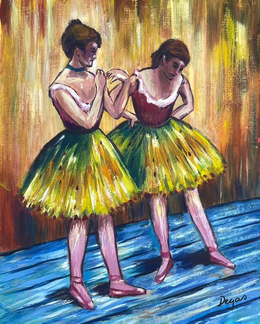 Edgar Degas (Drawing on Paper Painting) Style of: Drawing on paper 8 x 12 inches, rendered in the style of Degas (19 Jul 1834 - 27 Sep 1917) was a French Impressionist artist famous for his pastel drawings and oil paintings. Provenance:Private Collec