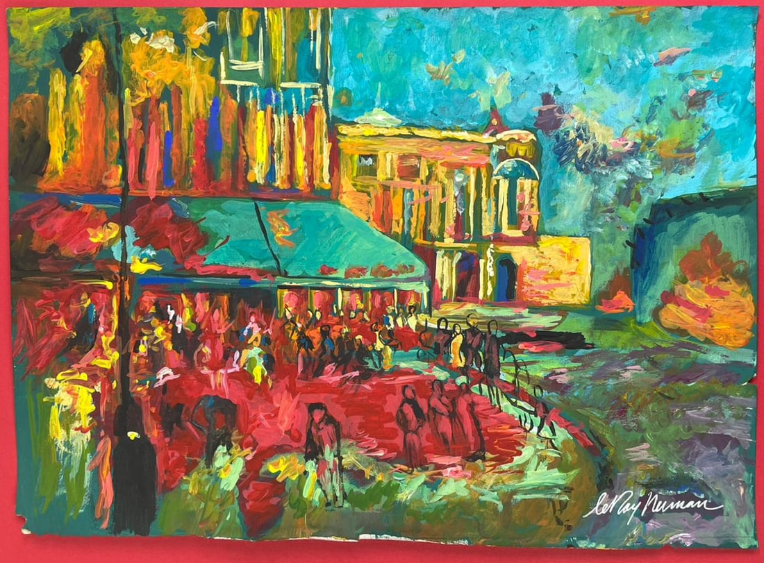 LeRoy Neiman (Drawing on Paper Painting) Style of: Drawing on paper 8 x 12 inches, rendered in the style of Neiman (08 Jun 1921 - 20 Jun 2012) was an American artist known for his brilliantly colored, expressionist paintings and screenprints of athlet