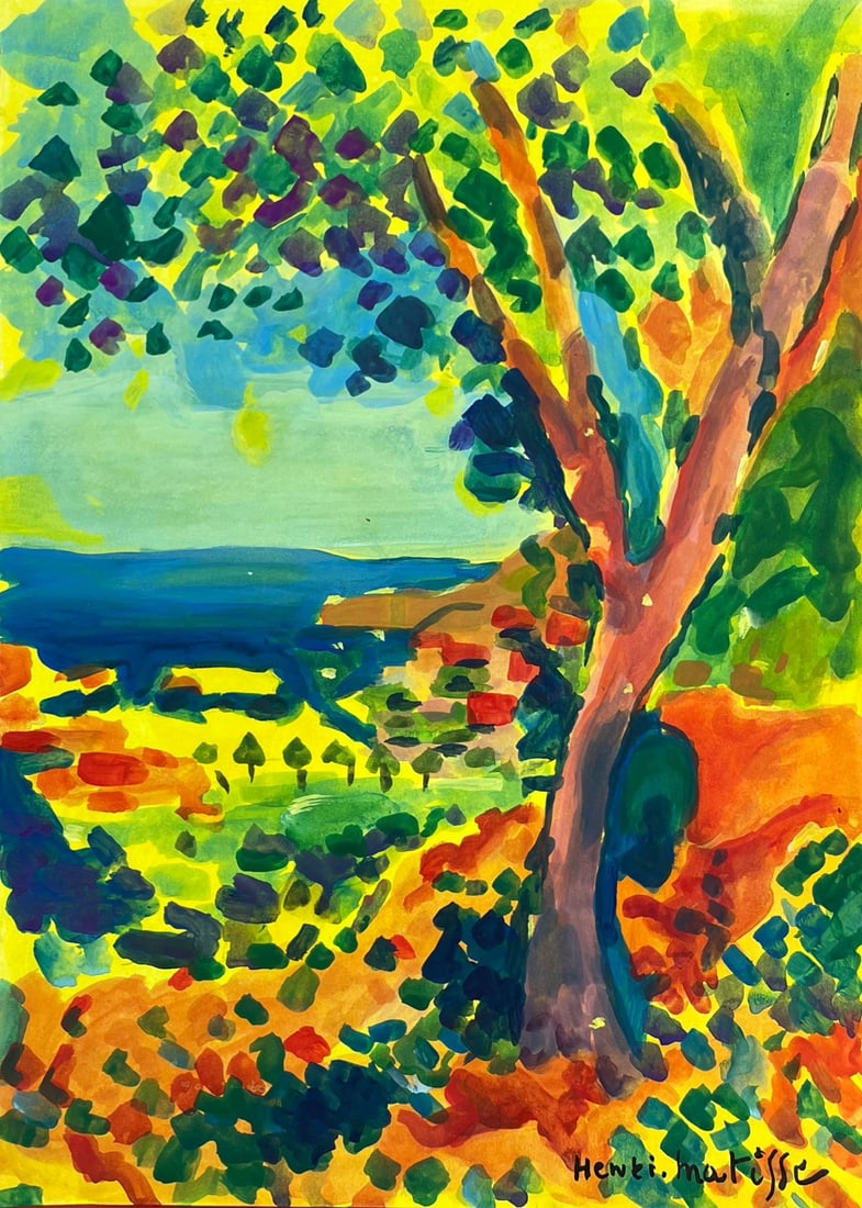 Henri Matisse (Drawing on Paper Painting) Style of (1 of 2)