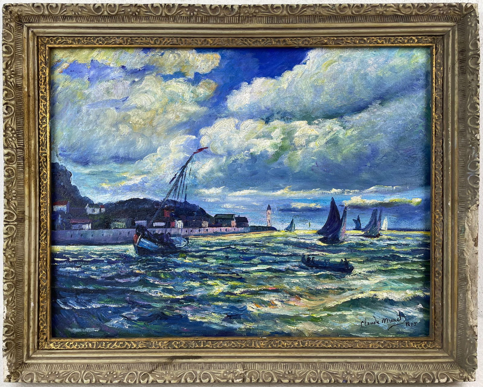 Claude Monet French (Oil on canvas painting) Style of (1 of 4)