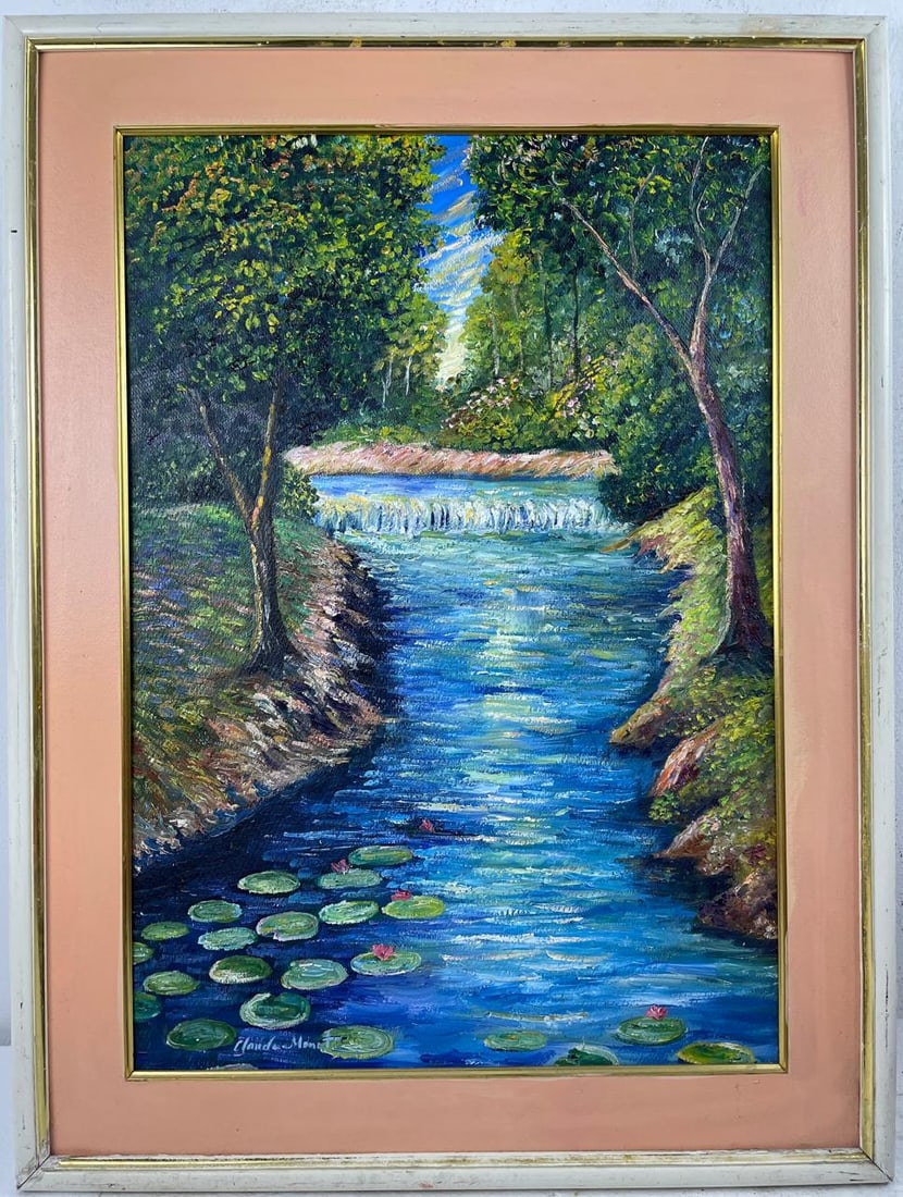 Claude Monet French (Oil on cardboard painting) Style of (1 of 4)