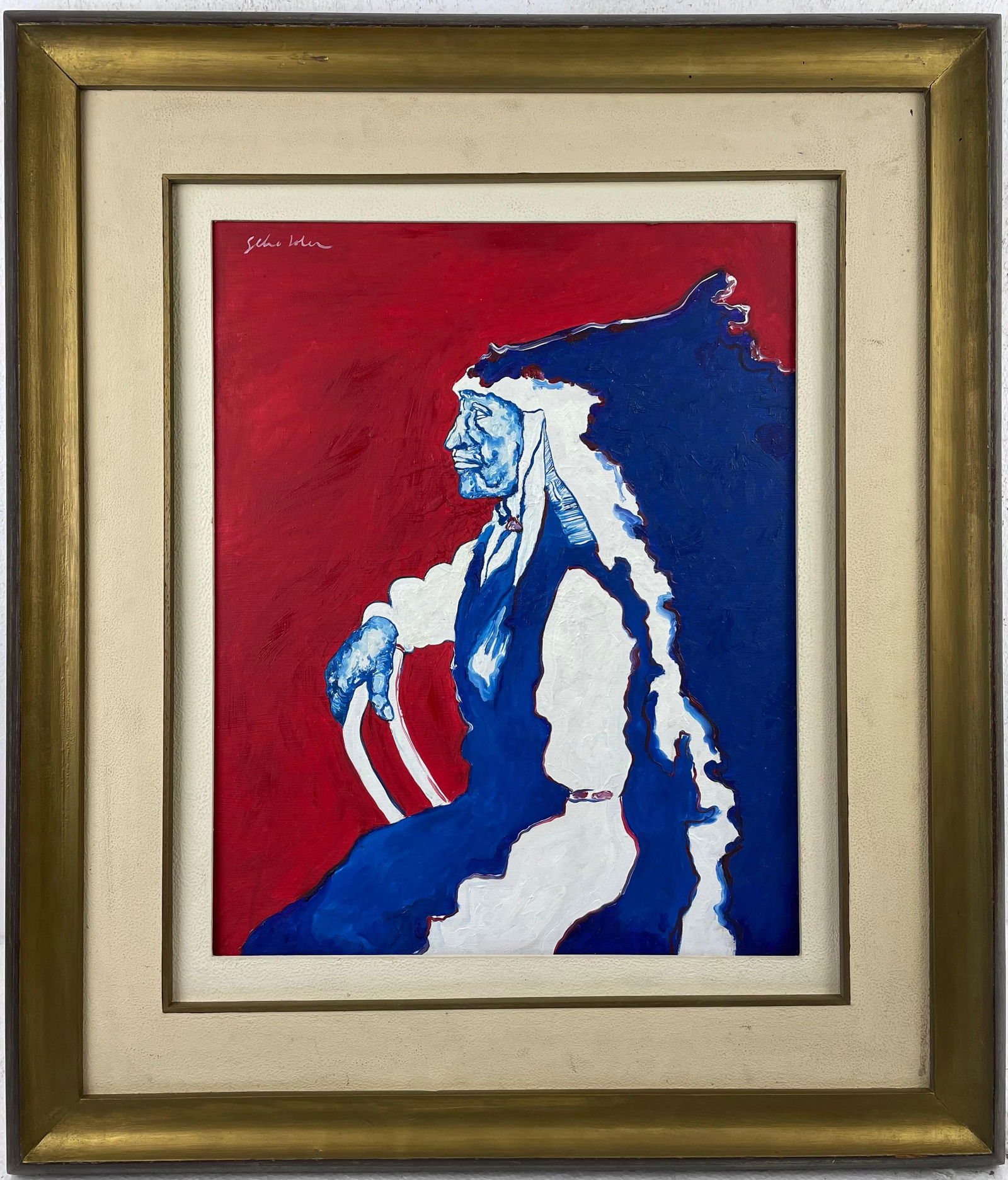Fritz Scholder (Oil on canvas painting) Style of (1 of 3)