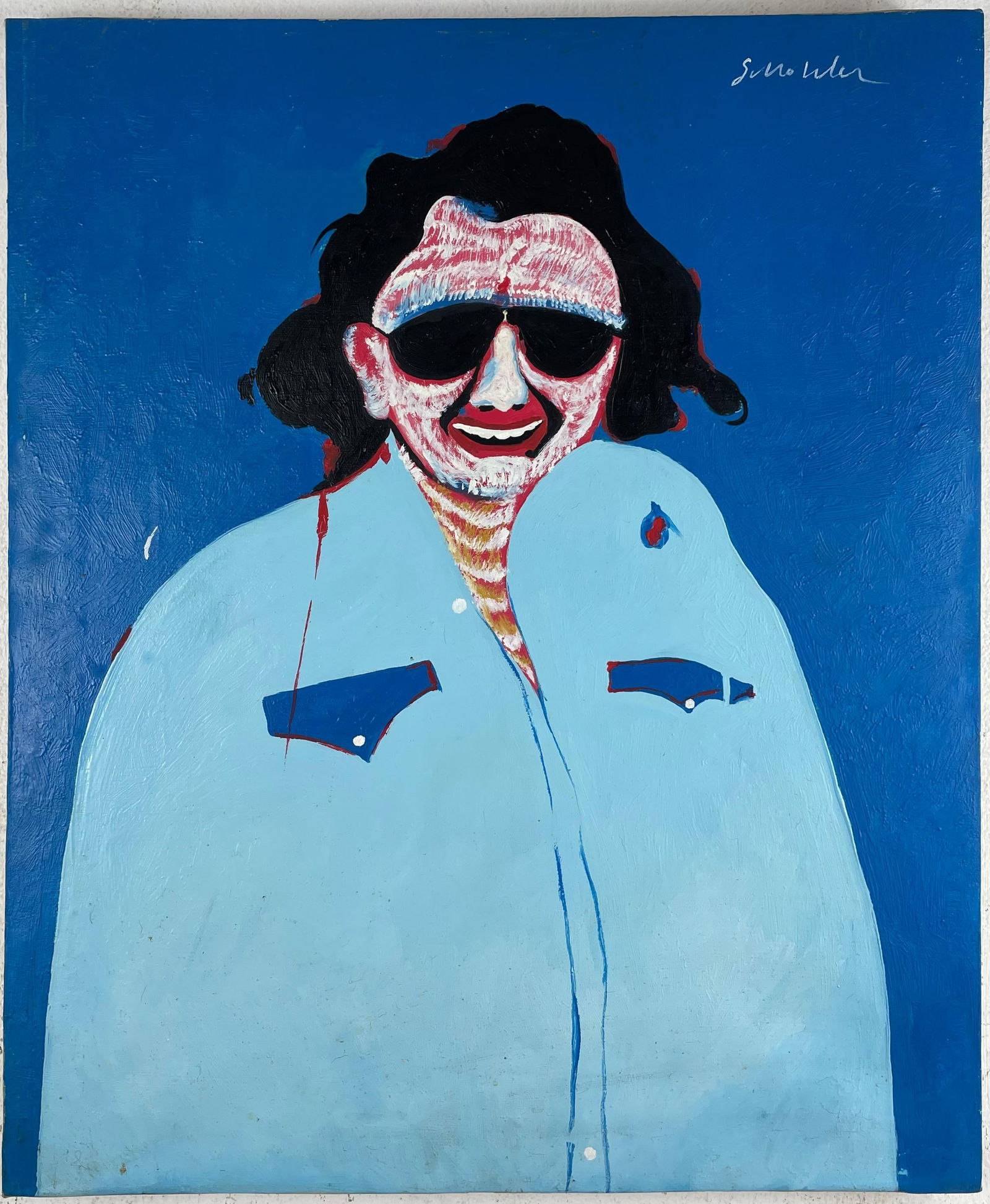 Fritz Scholder (Oil on canvas painting) Style of (1 of 4)