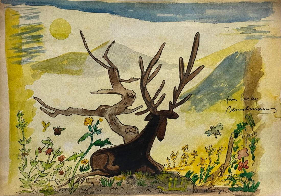 Ludwig Bemelmans (Drawing on Paper Painting) Style of (1 of 4)