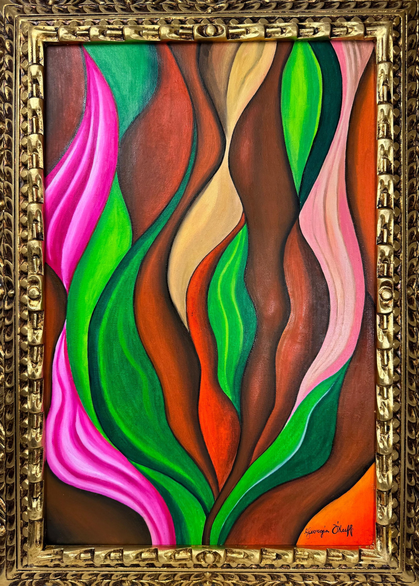Georgia O'Keeffe (Oil on canvas painting) Style of (1 of 4)