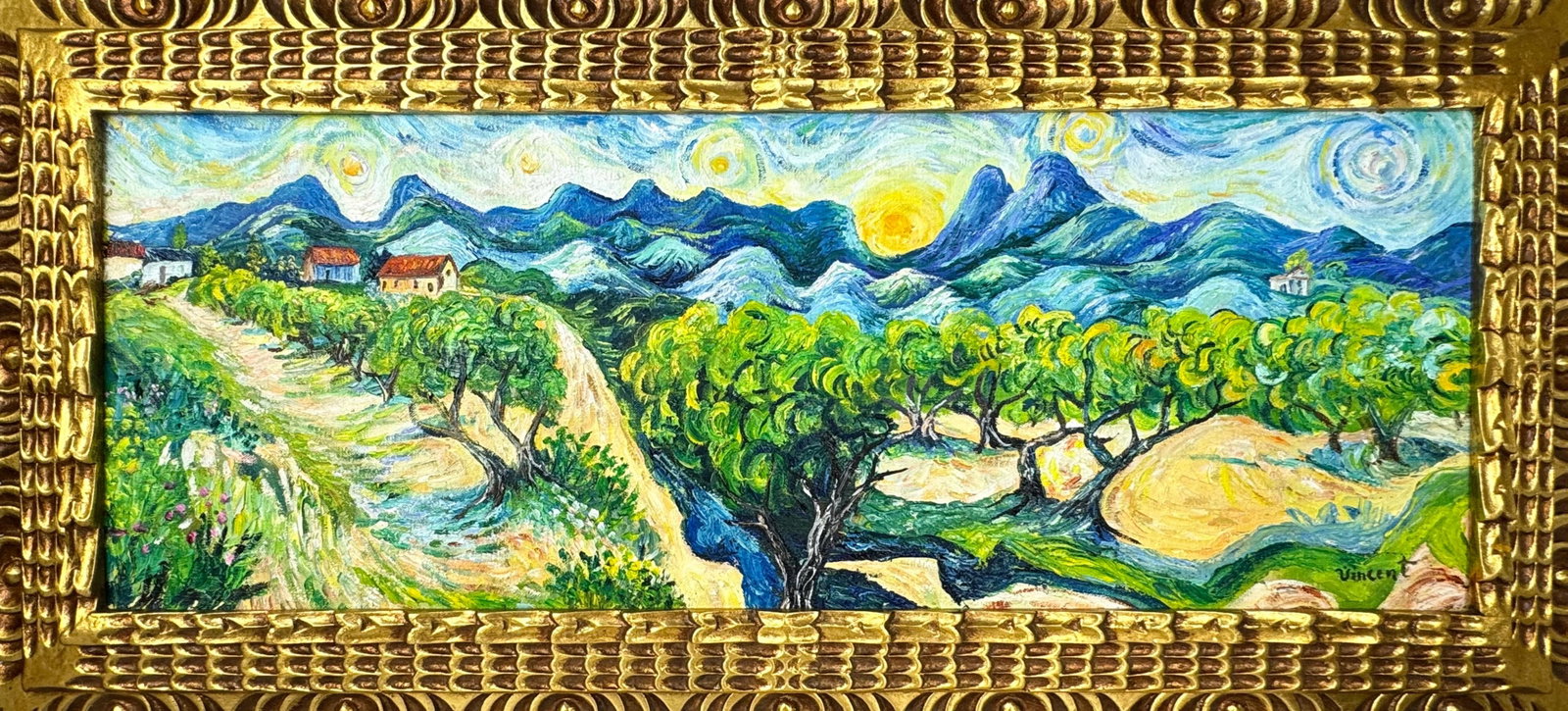 Vincent Van Gogh (Oil on canvas painting) Style of (1 of 4)