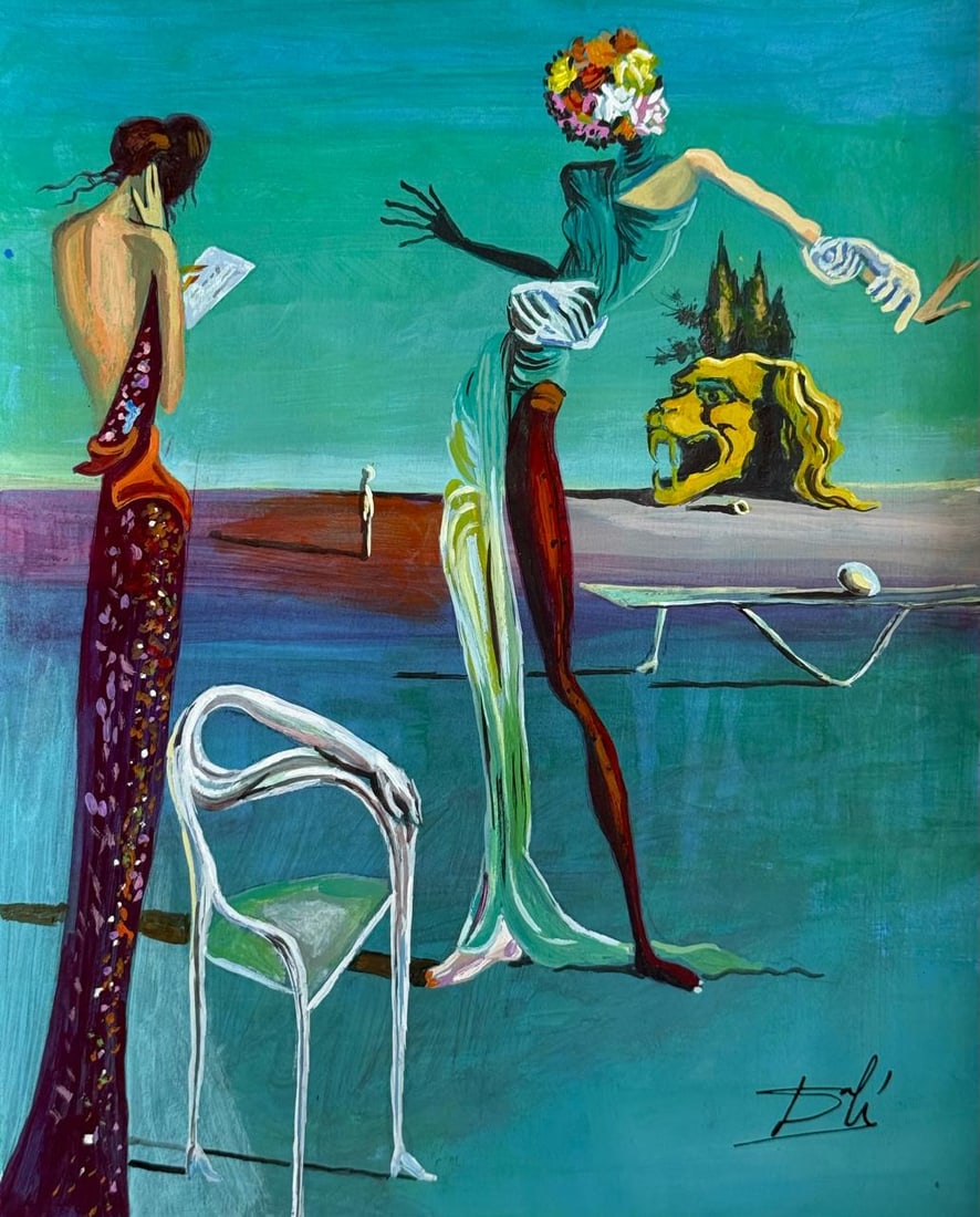 Salvador Dali Spanish (Drawing on Paper Painting) Style of (1 of 4)