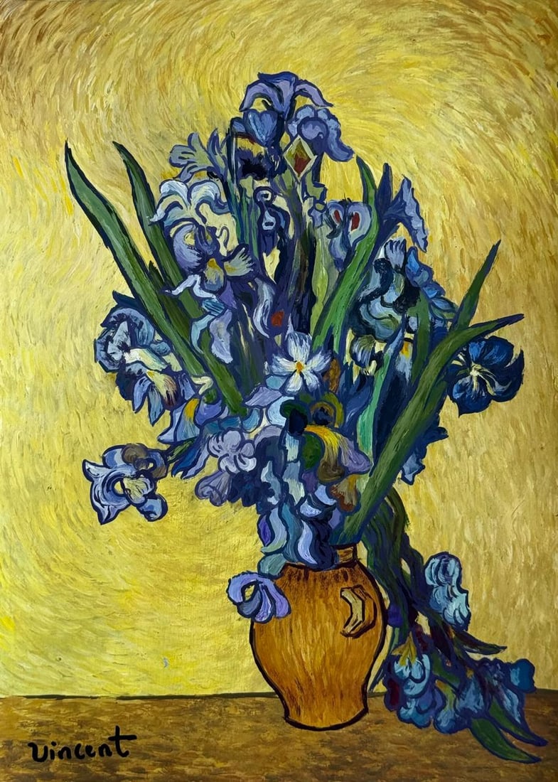 Vincent Van Gogh (Drawing on Paper Painting) Style of: Drawing on paper 8 x 11 inches, rendered in the style of Vincent Van Gogh (30 Mar 1853 - 29 Jul 1890) was a Dutch painter, generally considered to be the greatest after Rembrandt van Rijn, and one of 
