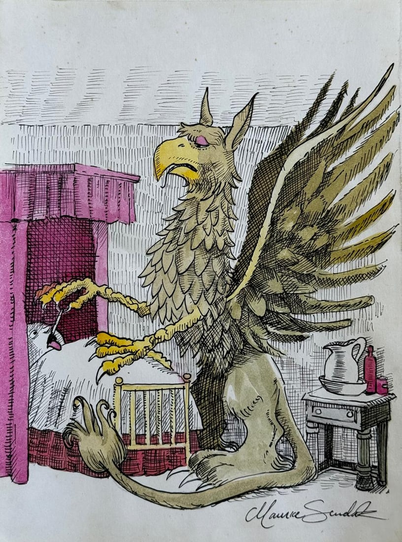 Maurice Sendak (Mixed Media On Paper Painting) In the style of (1 of 4)