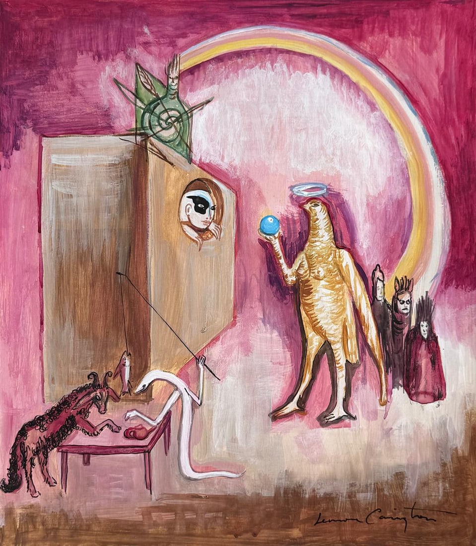 Leonora Carrington (Drawing on Paper Painting) Style of (1 of 4)