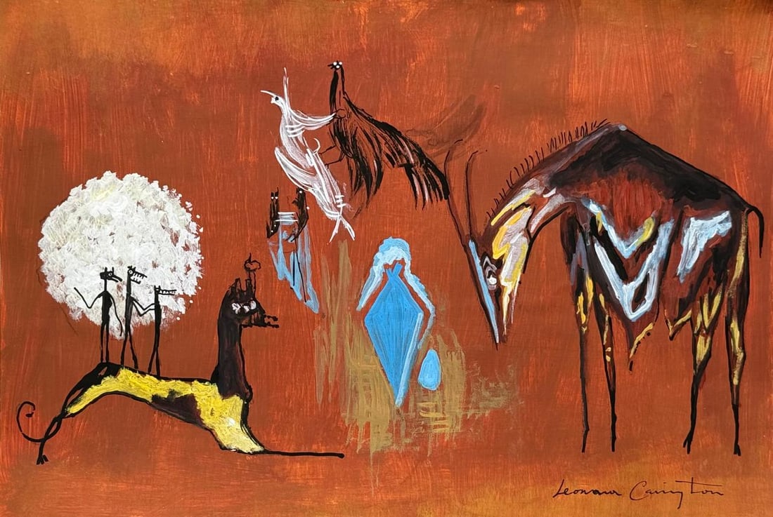 Leonora Carrington (Drawing on Paper Painting) Style of (1 of 4)
