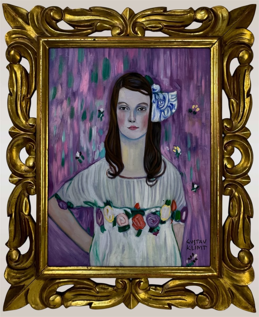 Gustav Klimt (Oil on canvas painting) Style of (1 of 4)