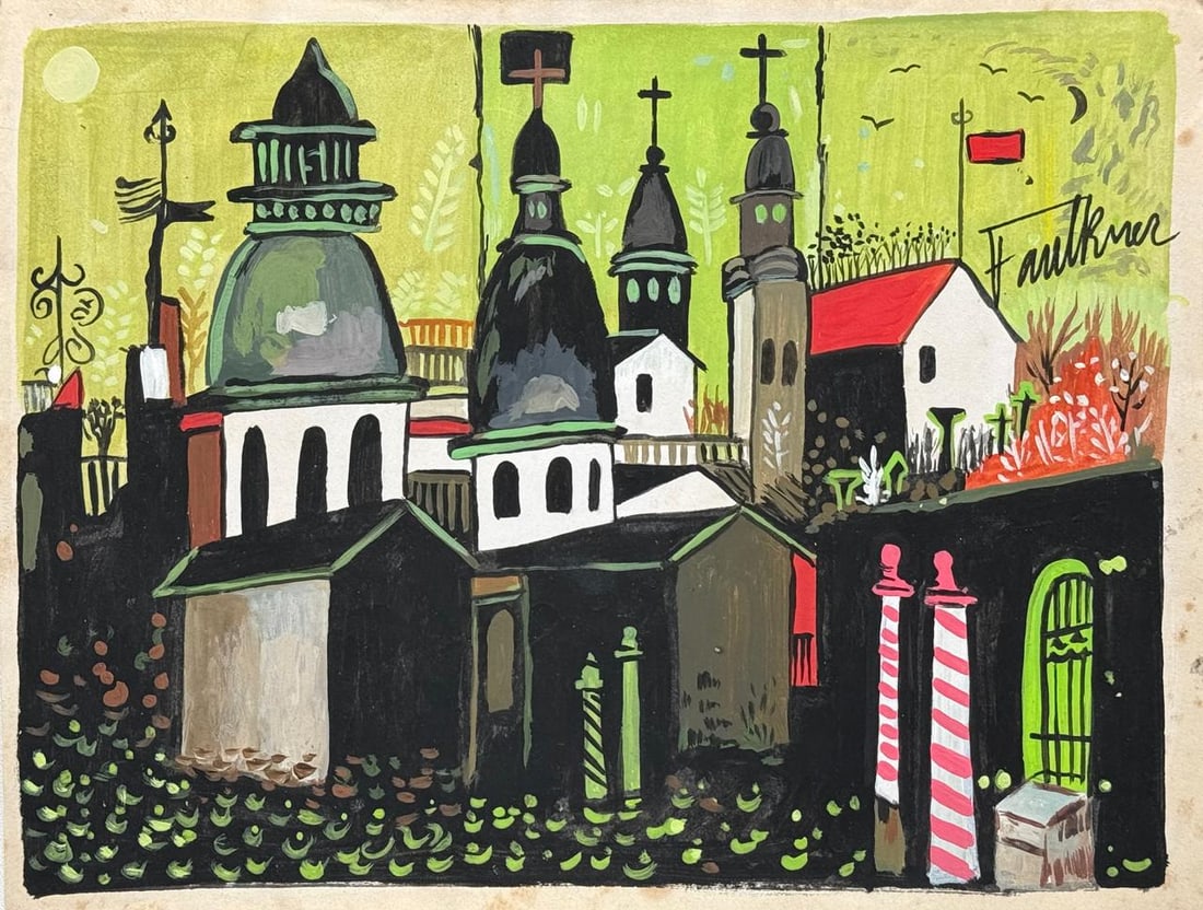 Henry Faulkner (Drawing on Paper Painting) Style of (1 of 4)