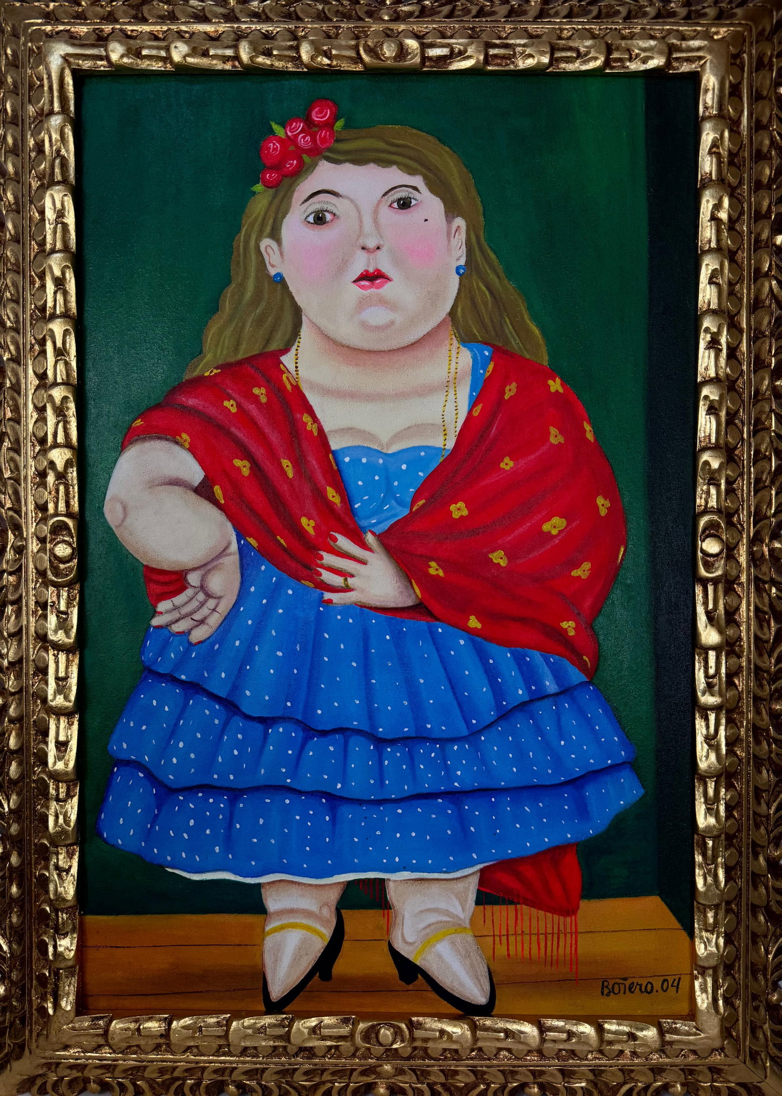 Fernando Botero (Oil on canvas painting) Style of (1 of 4)